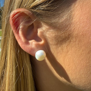Clous d'oreilles perles d'eau douce 10mm
