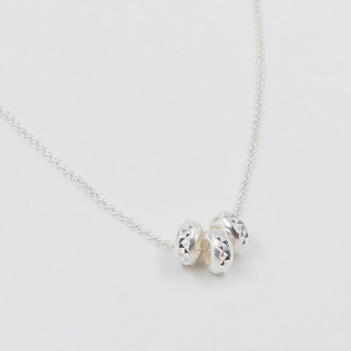 Collier Argent et perles strass