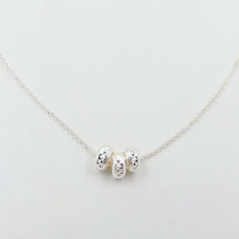 Collier Argent et perles strass