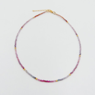 Collier Argent pierres Spinelle