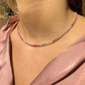 Collier Argent pierres Spinelle