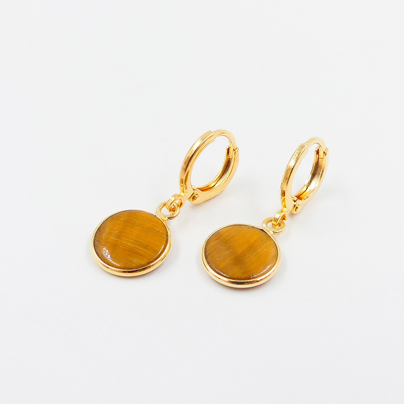 Boucles d'oreilles Doré Oeil de Tigre
