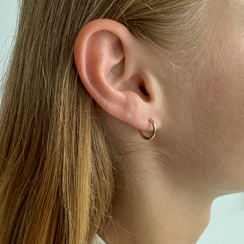 Créoles clic Plaqué Or 10 mm