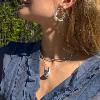 Collier Argent goutte d'eau