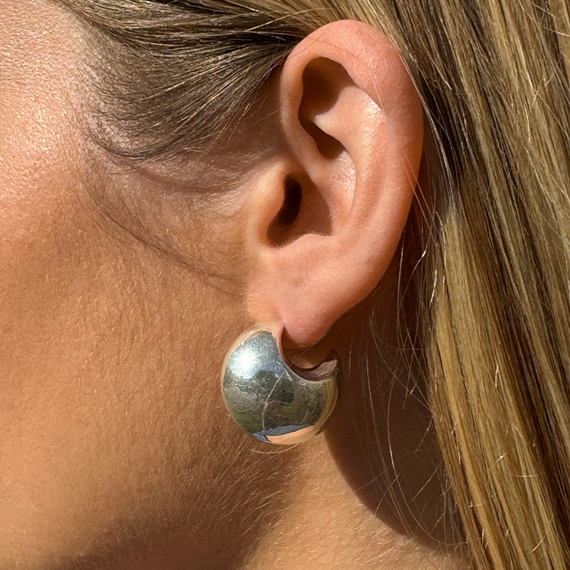 Créoles Argent panier