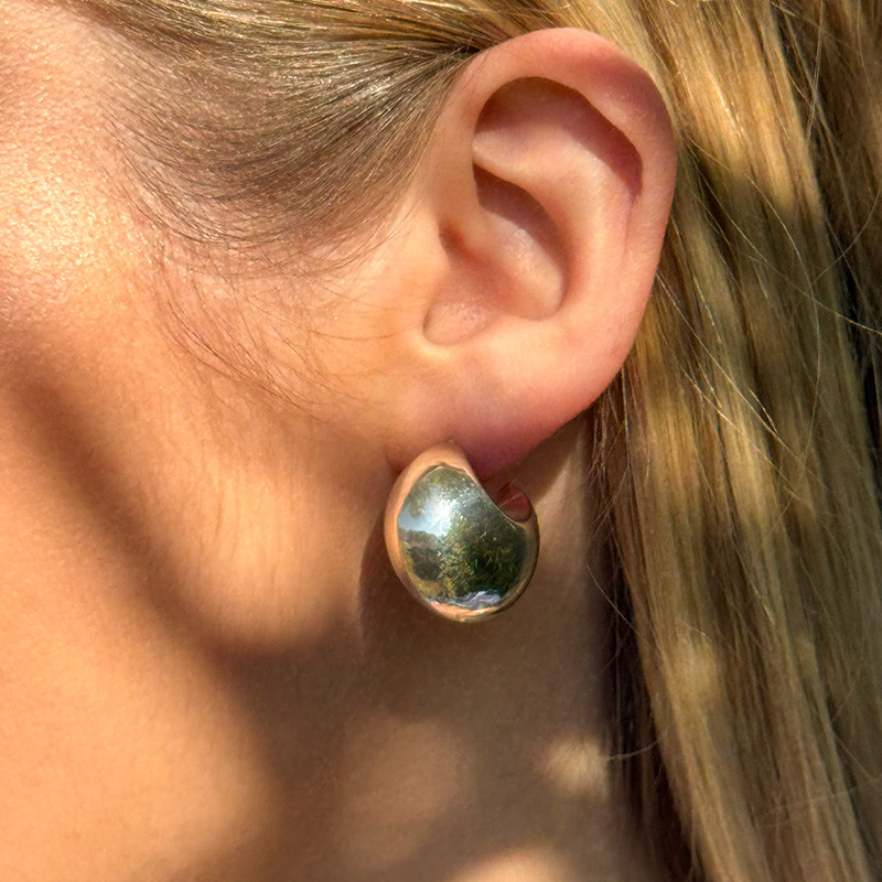 Créoles Argent panier