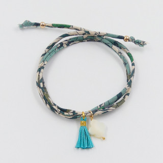 Bracelet Cordon Liberty Doré Trèfle