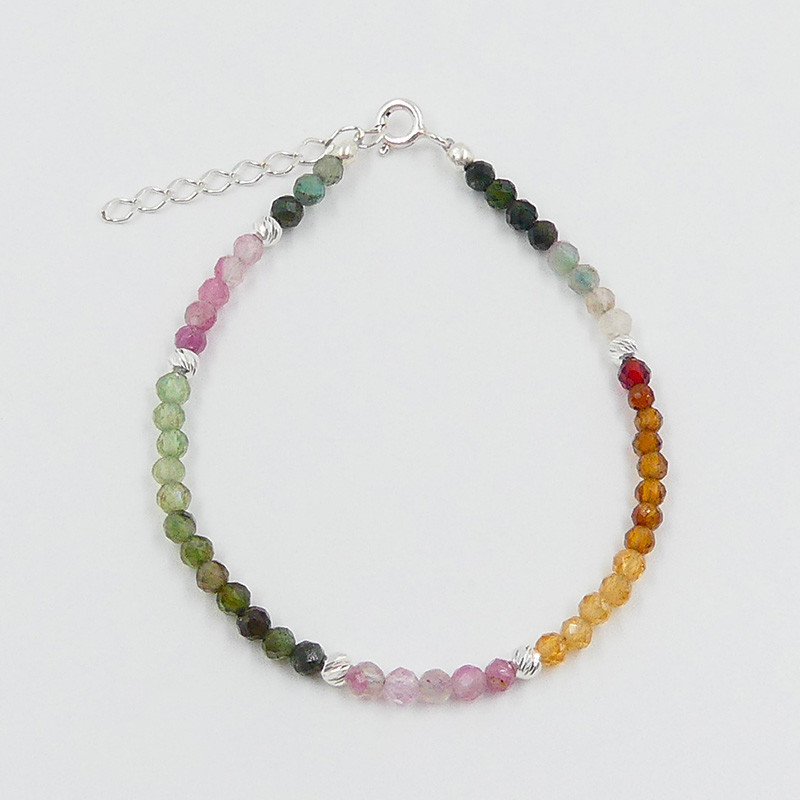 Bracelet Argent rang tourmaline