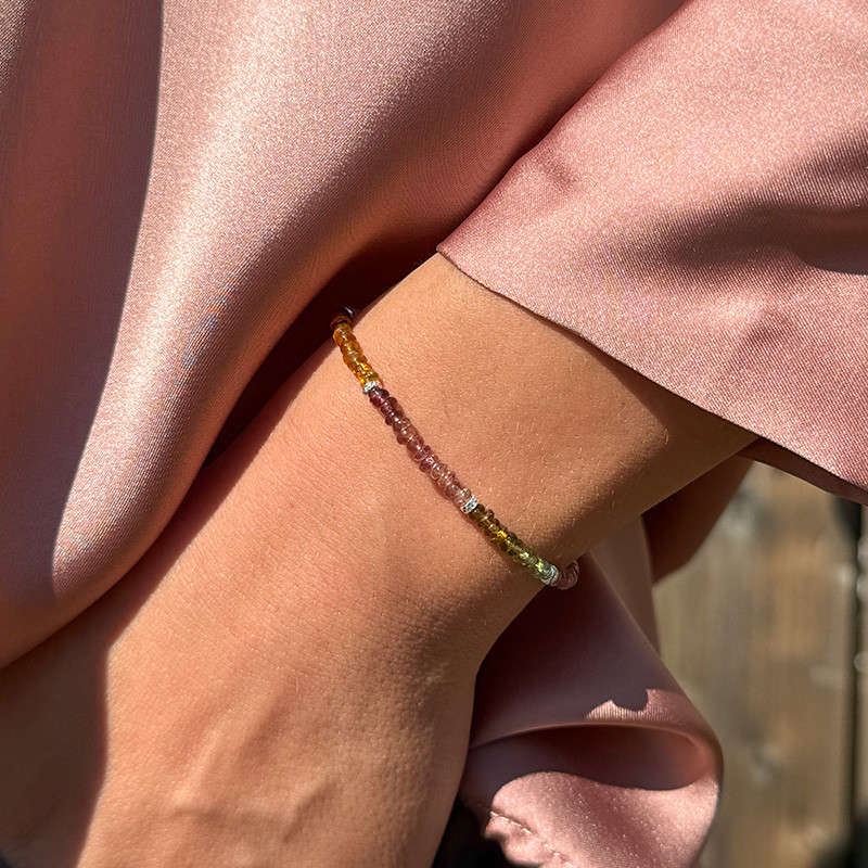 Bracelet Argent rang tourmaline