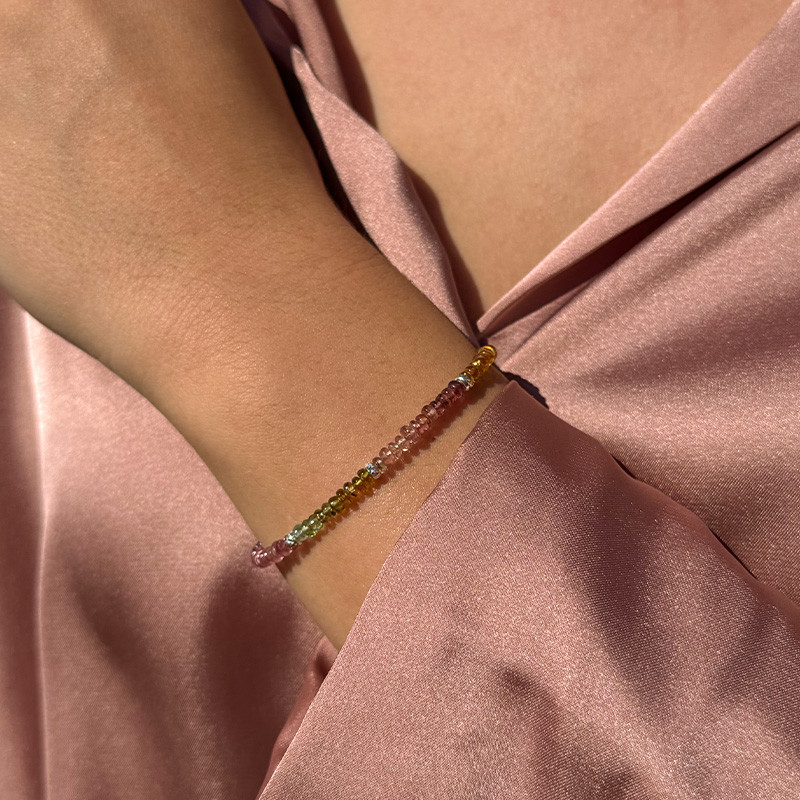 Bracelet Argent rang tourmaline