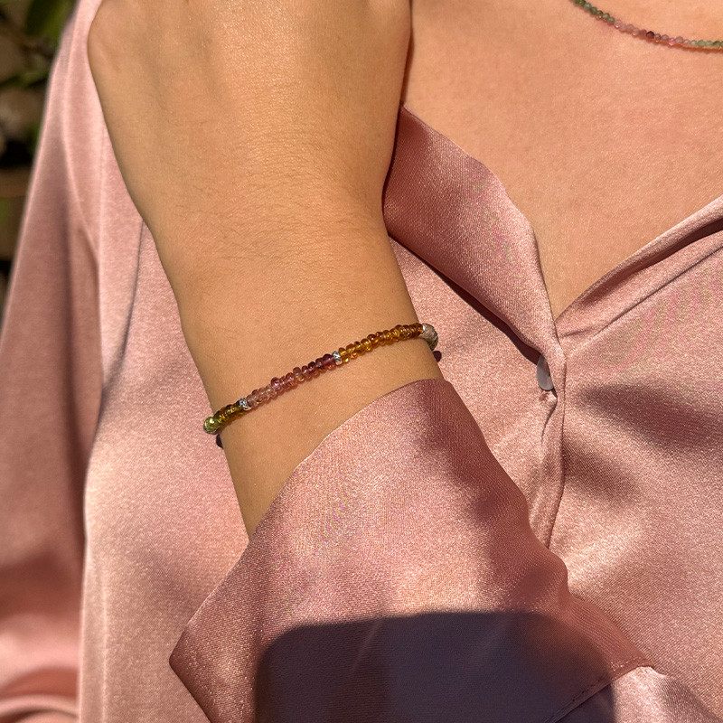 Bracelet Argent rang tourmaline
