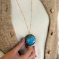 Collier Plaqué Or Labradorite
