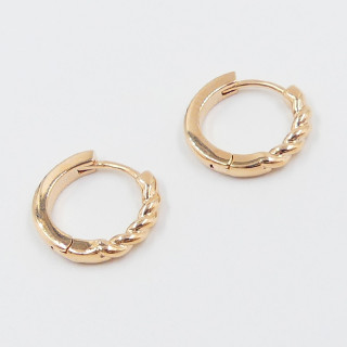 Créoles Plaqué Or semi torsadée