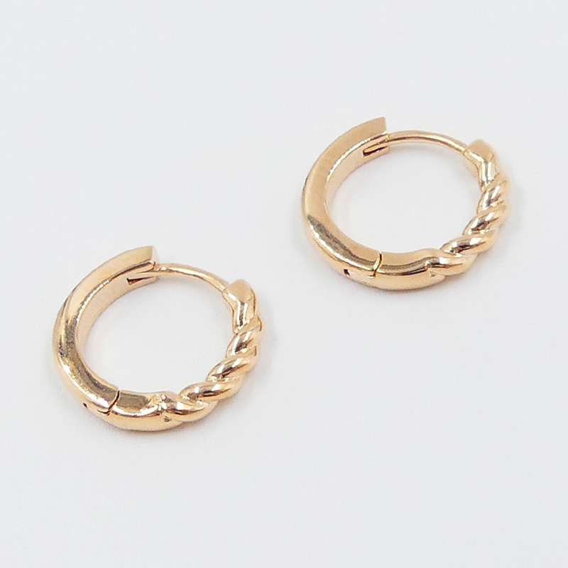 Créoles Plaqué Or semi torsadée