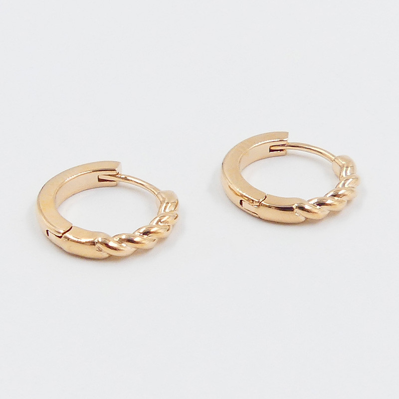 Créoles Plaqué Or semi torsadée