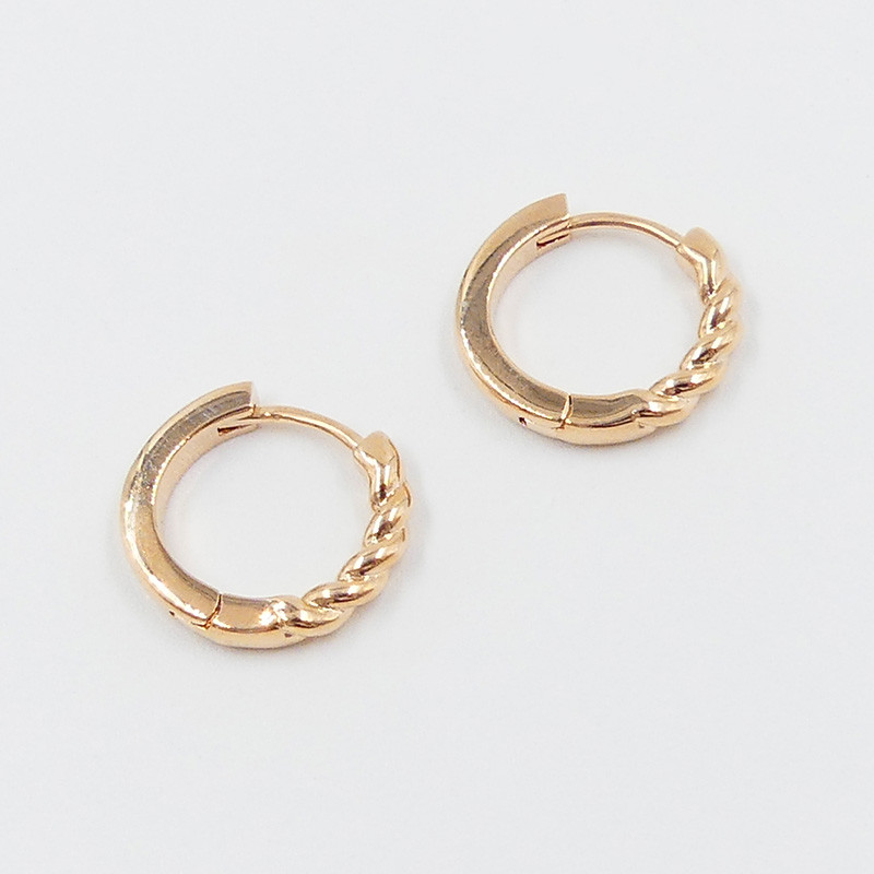 Créoles Plaqué Or semi torsadée