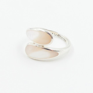 Bague Argent enlacée nacre