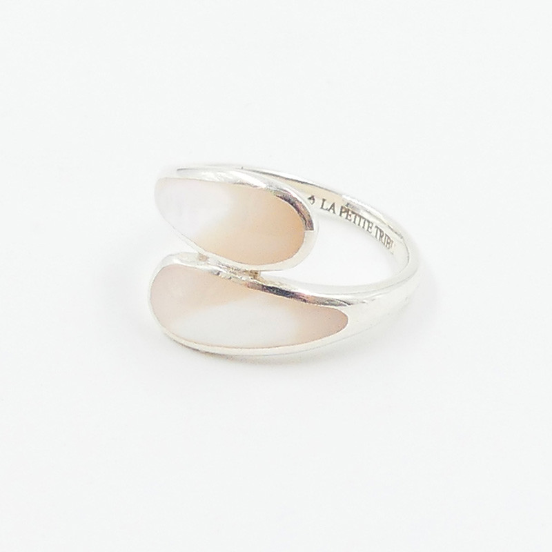 Bague Argent enlacée nacre