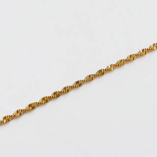 Bracelet acier doré spirale