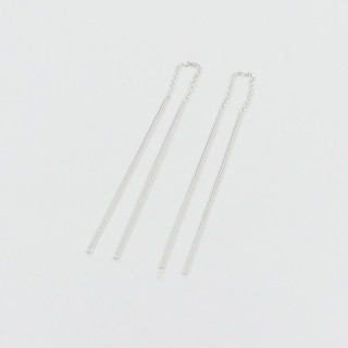 Boucles d'oreilles Argent barre traversante