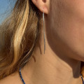 Boucles d'oreilles Argent barre traversante