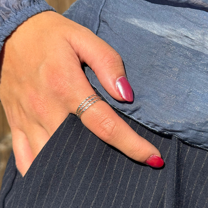 Bague Argent 3 rangs