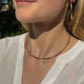 Collier Plaqué or pierres fines Tourmaline