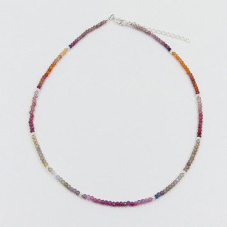 Collier Argent Spinelle