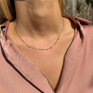 Collier acier doré mini boule
