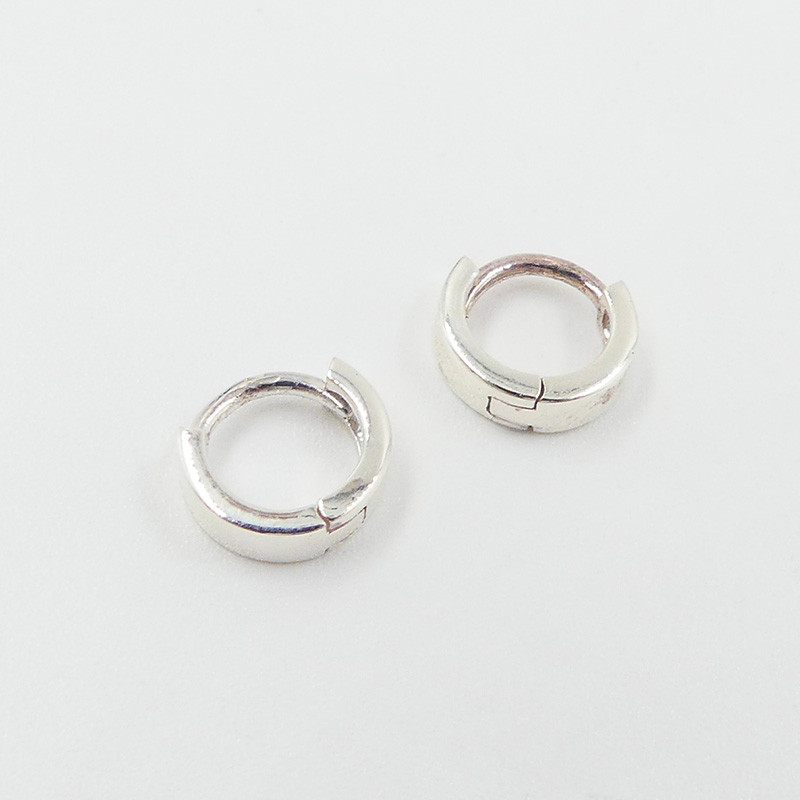 Mini créoles épaisses Argent 12mm