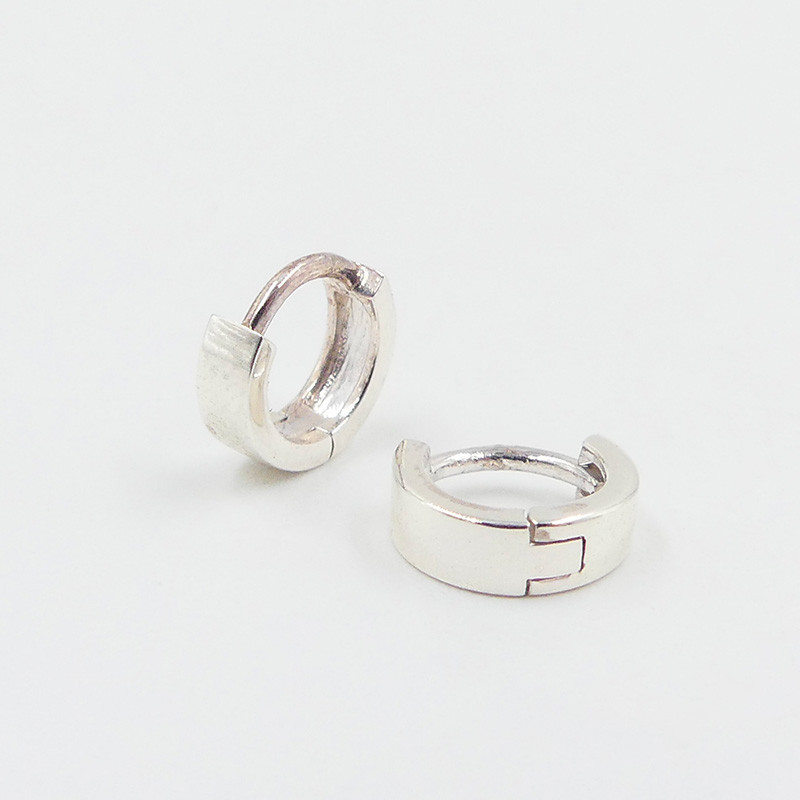 Mini créoles épaisses Argent 12mm