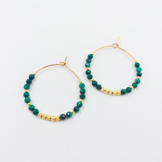 Créoles Dorées Malachite