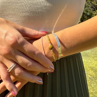 Bracelet Argent tourmaline verte