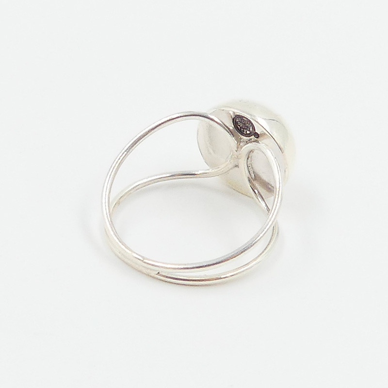 Bague Argent demi sphère