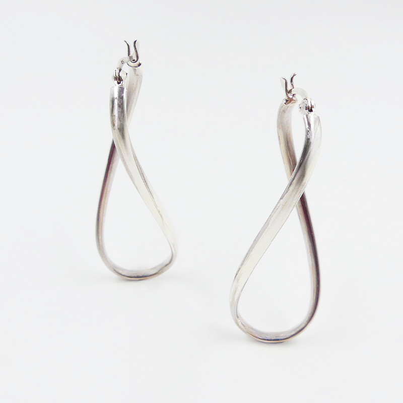 Créoles Argent ondulées