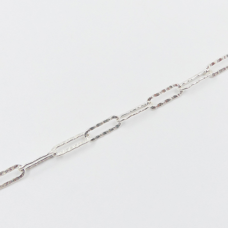 Bracelet Argent maille martelée