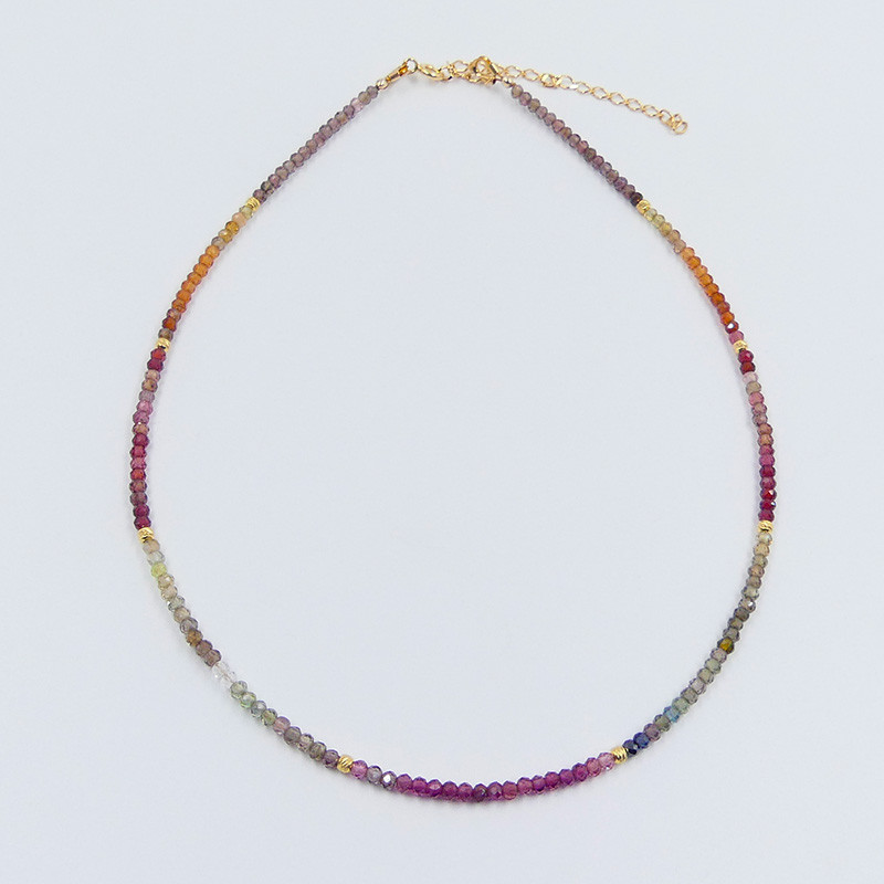 Collier doré pierres fines Spinelle