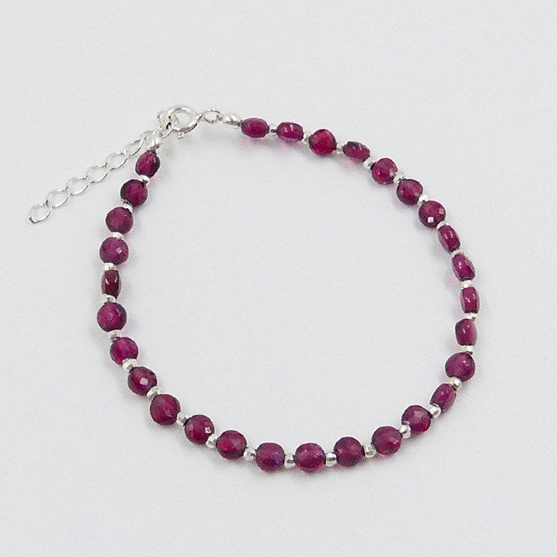 Bracelet Argent Grenat