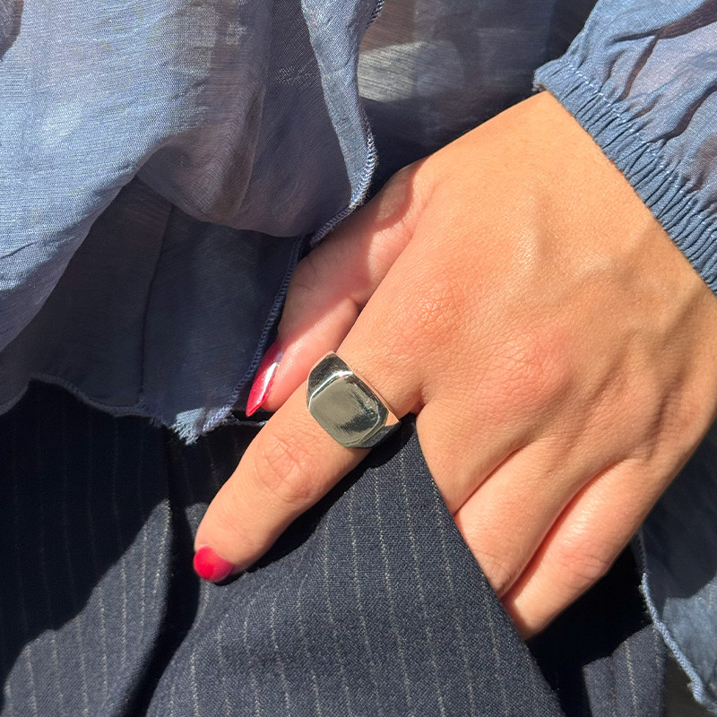 Bague Argent chevalière