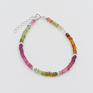 Bracelet Argent dégradé tourmaline