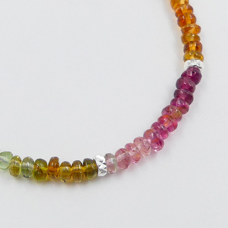 Bracelet Argent dégradé tourmaline