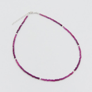 Collier Argent rubis