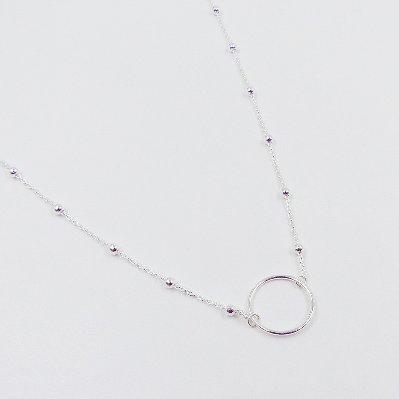Collier Argent chaîne boule et cercle