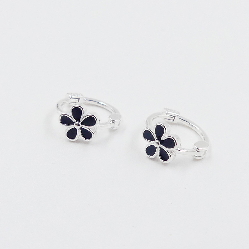 Mini Créoles Argent fleur