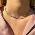Collier Argent multi tourmaline