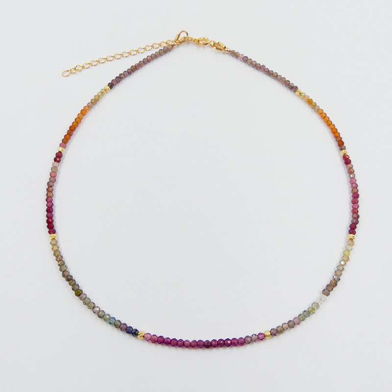 Collier Argent Spinel