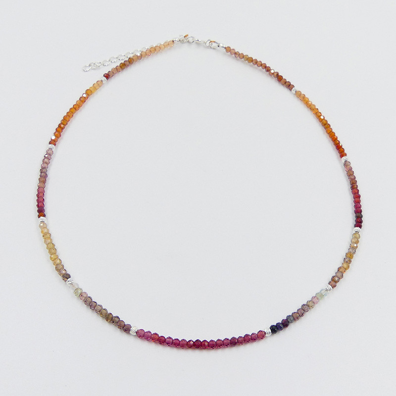 Collier Argent Spinel