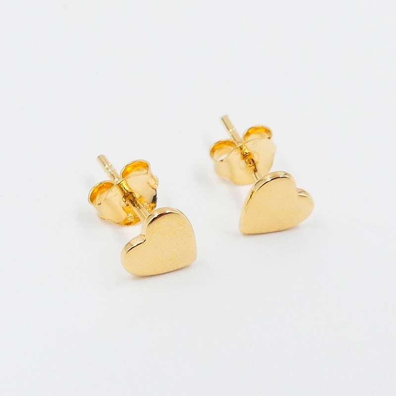 Clous plaqué or enfant coeur