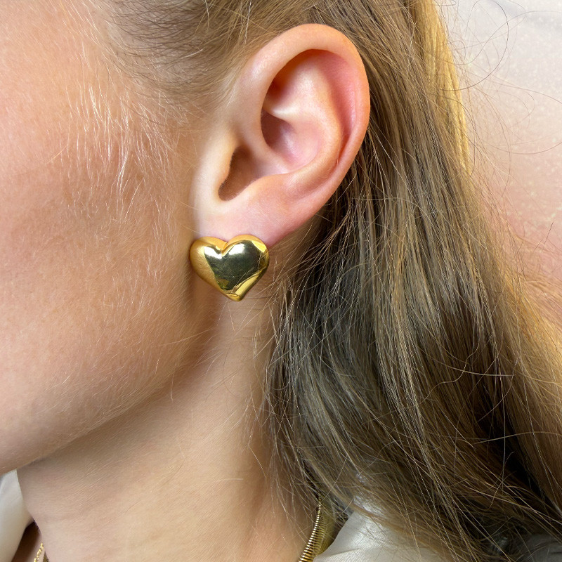 Boucles d'oreilles fantaisie coeur