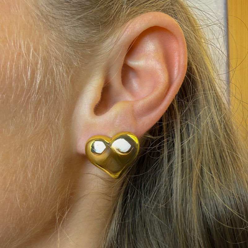 Boucles d'oreilles fantaisie coeur